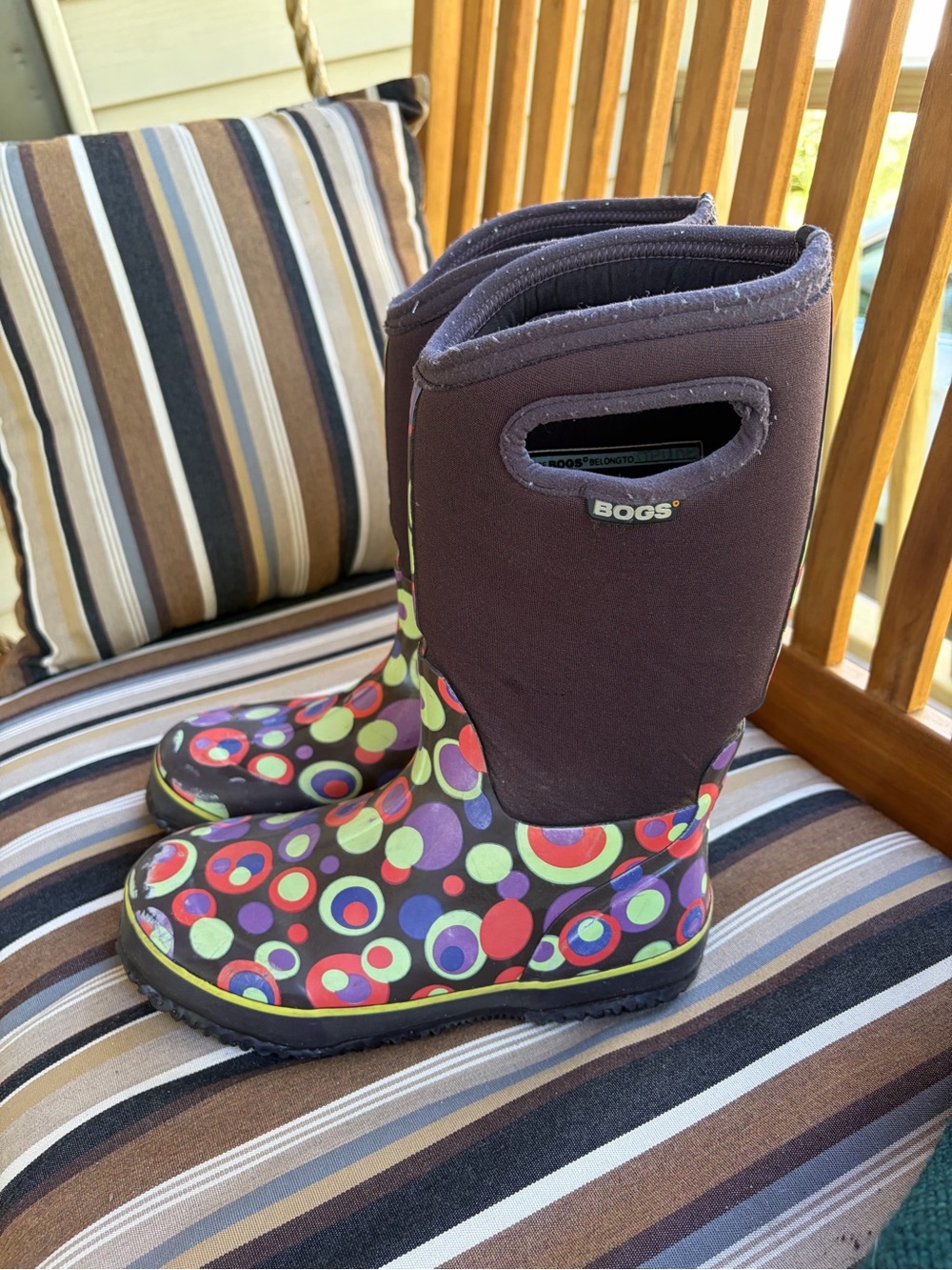 Bogs Kids Purple Multi-Dot Rain Boots
